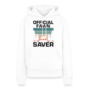 Conception de coyote pour les réacteurs de coyote - Sweat à capuche Premium bio Femme - blanc - Devant - Julia (174cm)