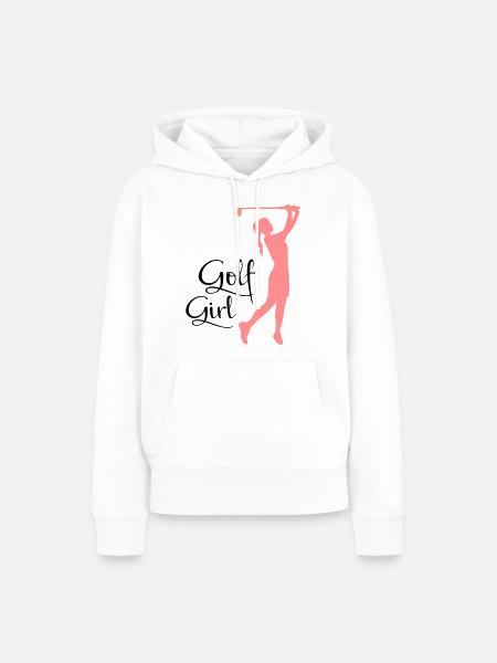 Golf - Frauen Premium Bio Hoodie - Weiß