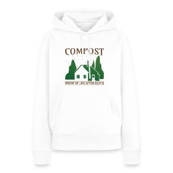 Jardin jardin - Sweat à capuche Premium bio Femme - blanc - Devant - Julia (174cm)
