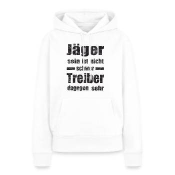 Drückjagd bekleidung für Jäger - Frauen Premium Bio Hoodie - Weiß - Vorne - Julia (174cm)