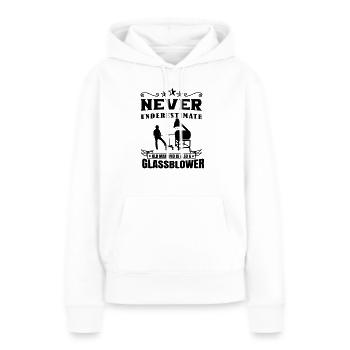 Verre soufflant verre Verre soufflant - Sweat à capuche Premium bio Femme - blanc - Devant - Julia (174cm)