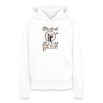 Souffleur de verre Souffleurs de verre Verre soufflant du verre - Sweat à capuche Premium bio Femme - blanc - Devant - Julia (174cm)