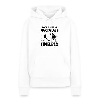 Verre soufflant verre Verre soufflant - Sweat à capuche Premium bio Femme - blanc - Devant - Julia (174cm)