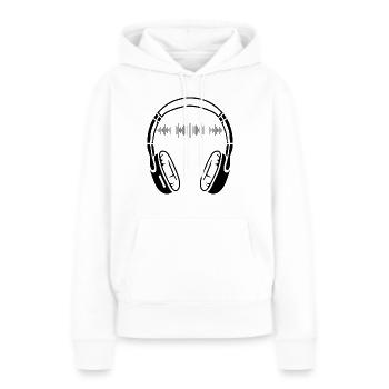 Ingénieur du son Ingénierie du son - Sweat à capuche Premium bio Femme - blanc - Devant - Julia (174cm)