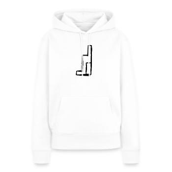 Egypte Ancien symbole Trône - Sweat à capuche Premium bio Femme - blanc - Devant - Julia (174cm)