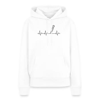 Clarinette Clarinettiste Clarinettiste - Sweat à capuche Premium bio Femme - blanc - Devant - Julia (174cm)