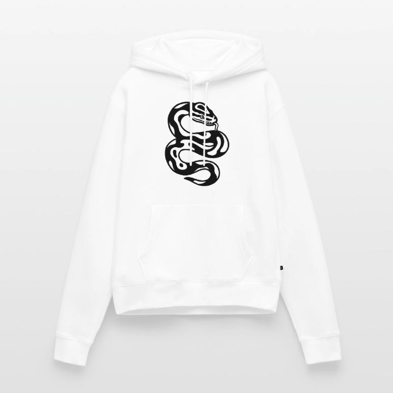 Serpent python puffer Sweat à capuche Premium bio Femme