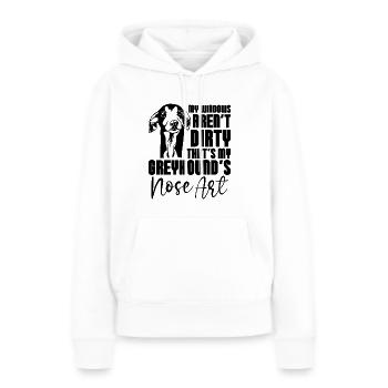 Mon Windows Greyhound Racing Rescue Greyhound Racer - Sweat à capuche Premium bio Femme - blanc - Devant - Julia (174cm)