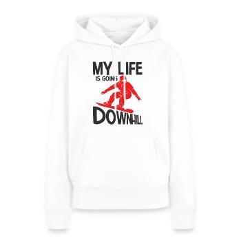 Snowboard Spruch für Snowboarder - Frauen Premium Bio Hoodie - Weiß - Vorne - Julia (174cm)