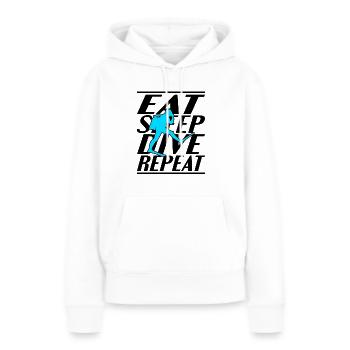Alimentation Sommeil Plongée - Sweat à capuche Premium bio Femme - blanc - Devant - Julia (174cm)