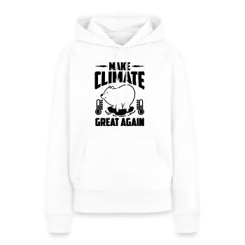 Make Climate Great Science Global Warming Advocate - Frauen Premium Bio Hoodie - Weiß - Vorne - Julia (174cm)