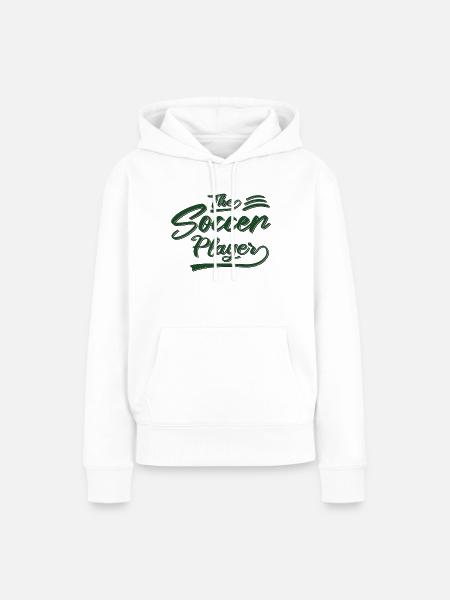 the soccer player - Frauen Premium Bio Hoodie - Weiß