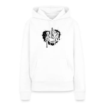 Cornemuse Cornemuse Cornemuse - Sweat à capuche Premium bio Femme - blanc - Devant - Julia (174cm)