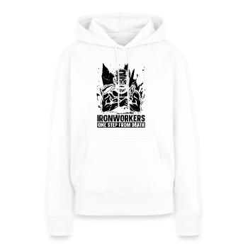 Les ferronniers à deux pas de Death Welder Ironworkers - Sweat à capuche Premium bio Femme - blanc - Devant - Julia (174cm)