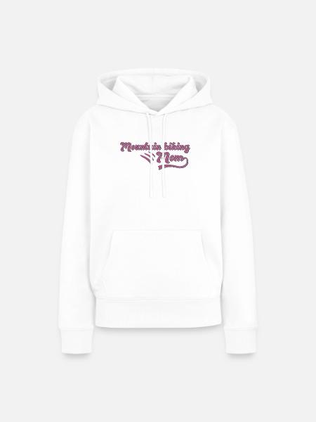 Mountain biking Mama - Frauen Premium Bio Hoodie - Weiß