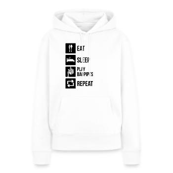 Cornemuse Cornemuse Cornemuse - Sweat à capuche Premium bio Femme - blanc - Devant - Julia (174cm)
