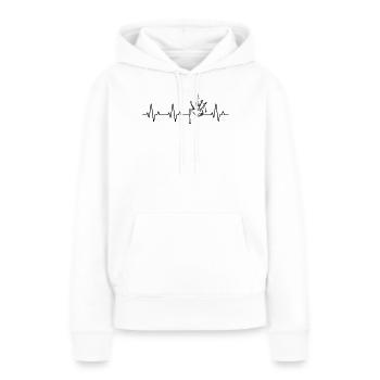 Cornemuse Cornemuse Cornemuse - Sweat à capuche Premium bio Femme - blanc - Devant - Julia (174cm)