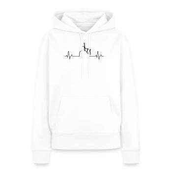 Cornemuse Cornemuse Cornemuse - Sweat à capuche Premium bio Femme - blanc - Devant - Julia (174cm)