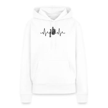 Cornemuse Cornemuse Cornemuse - Sweat à capuche Premium bio Femme - blanc - Devant - Julia (174cm)
