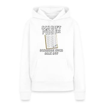 SCHRIFTFÜHRER - Frauen Premium Bio Hoodie - Weiß - Vorne - Julia (174cm)