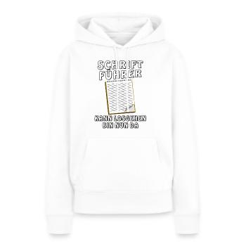 SCHRIFTFÜHRER - Frauen Premium Bio Hoodie - Weiß - Vorne - Julia (174cm)