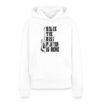 Relax The Bass Player Is Musicians Bass Player - Frauen Premium Bio Hoodie - Weiß - Vorne - Julia (174cm)