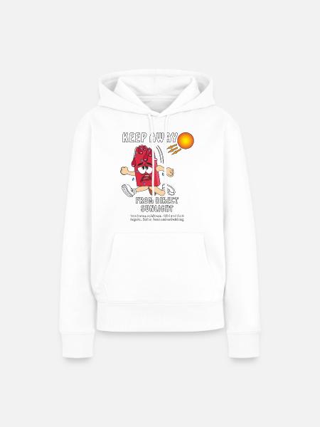 SONNENSCHUTZ EISCREME - Frauen Premium Bio Hoodie - Weiß