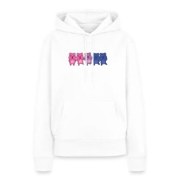 Bi Flag Pride LGBTQ Quokka - Frauen Premium Bio Hoodie - Weiß - Vorne - Julia (174cm)