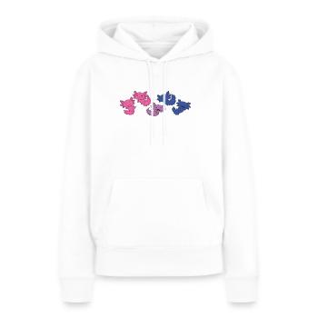 Bi Flag Pride LGBTQ Axolotl - Frauen Premium Bio Hoodie - Weiß - Vorne - Julia (174cm)