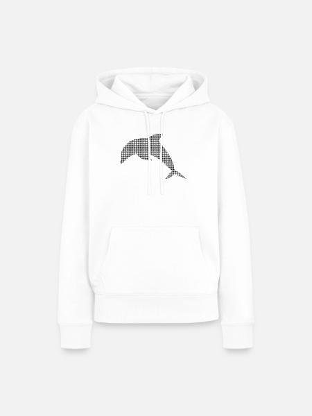 Delfin - Frauen Premium Bio Hoodie - Weiß