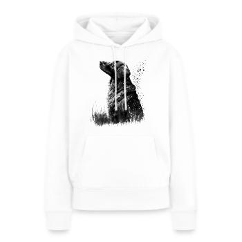 Retriever - Sweat à capuche Premium bio Femme - blanc - Devant - Julia (174cm)
