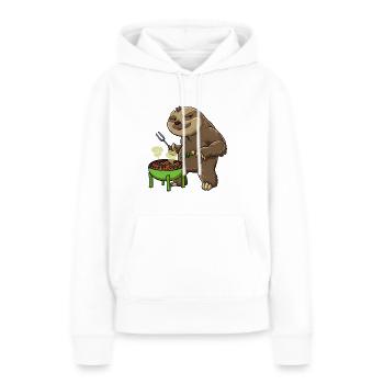Sloth Grill King Grill Master Grill Tongs Grill Grill - Sweat à capuche Premium bio Femme - blanc - Devant - Julia (174cm)