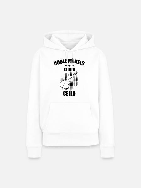 Cello Cellospieler Cellist - Frauen Premium Bio Hoodie - Weiß