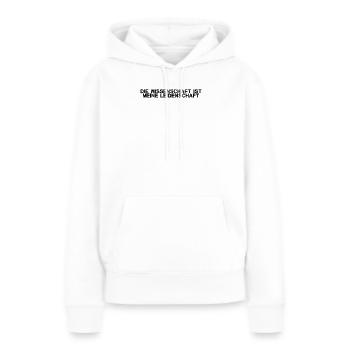 Wissenschaft - Die Wissenschaft ist meine - Frauen Premium Bio Hoodie - Weiß - Vorne - Julia (174cm)