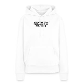 Wissenschaft - Wissenschaftliche Forschung: Der - Frauen Premium Bio Hoodie - Weiß - Vorne - Julia (174cm)