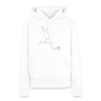 Footballeurs - Sweat à capuche Premium bio Femme - blanc - Devant - Julia (174cm)