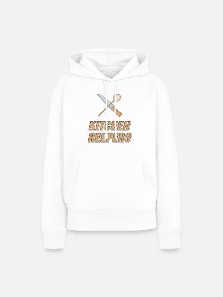 KITCHEN HELPERS - Frauen Premium Bio Hoodie - Weiß