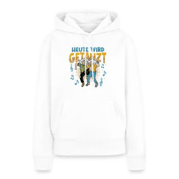 Heute Wird Getanzt, Thema Tanzen - Frauen Premium Bio Hoodie - Weiß - Vorne - Julia (174cm)