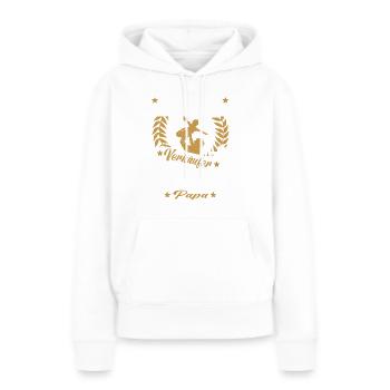 Verkäufer Vatertag Einzelhandel Einzelhändler Papa - Frauen Premium Bio Hoodie - Weiß - Vorne - Julia (174cm)