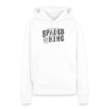 Roi de pique, cartes de pique - Sweat à capuche Premium bio Femme - blanc - Devant - Julia (174cm)