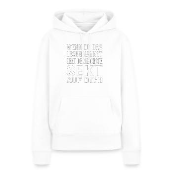Vatertag Himmelfahrt Bier Nachbar Nachbarn Saufen - Frauen Premium Bio Hoodie - Weiß - Vorne - Julia (174cm)