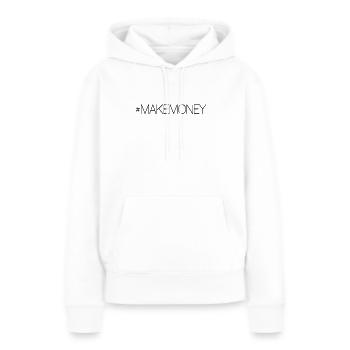 Citation de l’entrepreneur de l’argent - Sweat à capuche Premium bio Femme - blanc - Devant - Julia (174cm)