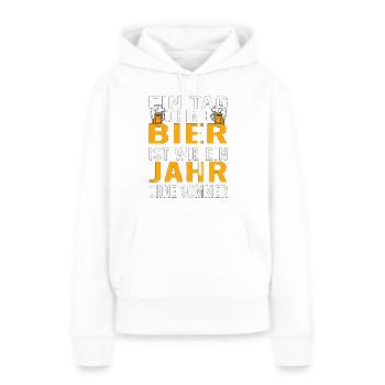 Vatertag Himmelfahrt Bier Nachbar Nachbarn Saufen - Frauen Premium Bio Hoodie - Weiß - Vorne - Julia (174cm)