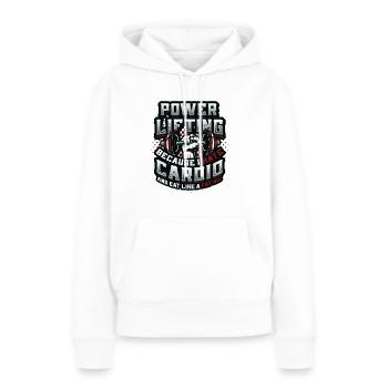 Funny Power Lifting Gewichtheben - Frauen Premium Bio Hoodie - Weiß - Vorne - Julia (174cm)