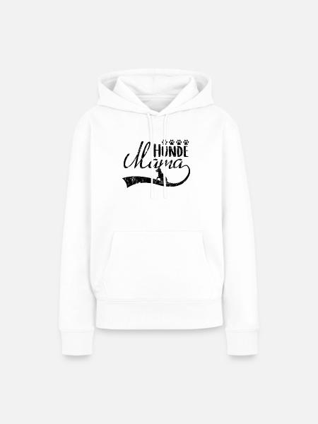 Hunde Mama - Frauen Premium Bio Hoodie - Weiß