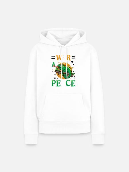 Friedens-Cameleon, Friedensbewegung - Frauen Premium Bio Hoodie - Weiß