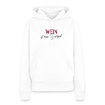 cooler Wein Spruch - Frauen Premium Bio Hoodie - Weiß - Vorne - Julia (174cm)