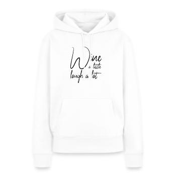 lustiger Wein Spruch - Frauen Premium Bio Hoodie - Weiß - Vorne - Julia (174cm)