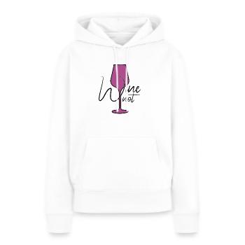 lustiger Wein Spruch - Frauen Premium Bio Hoodie - Weiß - Vorne - Julia (174cm)