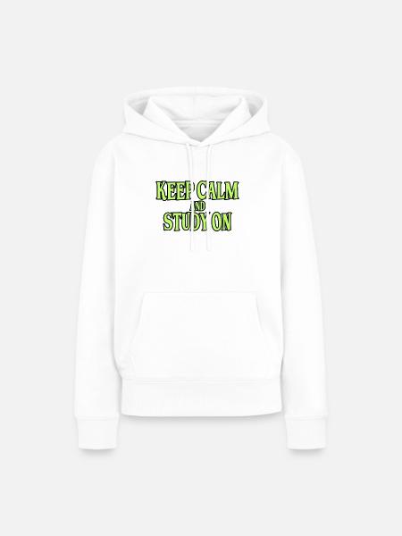 Studieren Spruch - Frauen Premium Bio Hoodie - Weiß